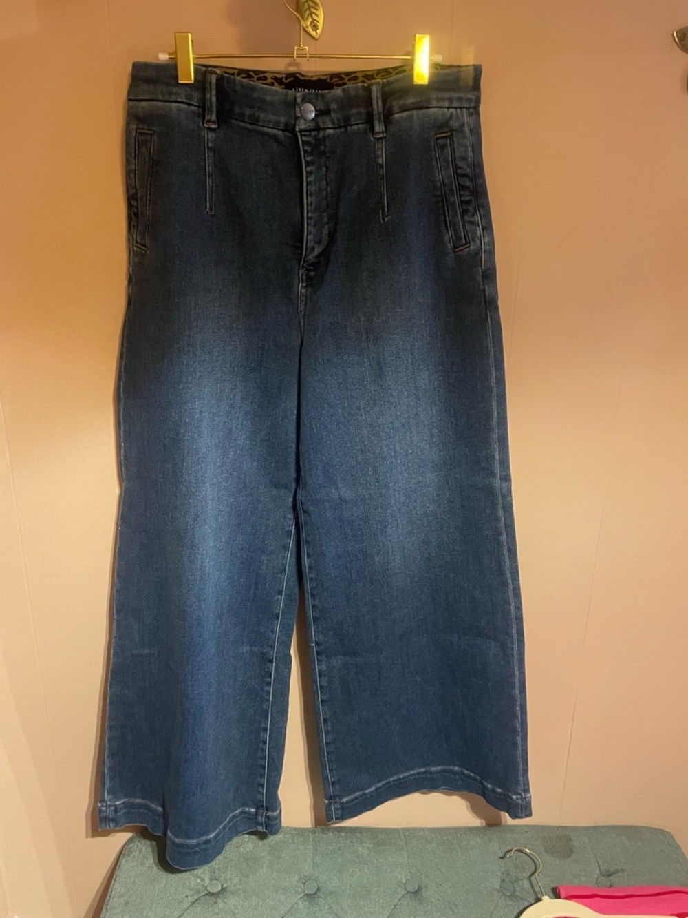 Wide Leg Dark Wash Trouser Jeans